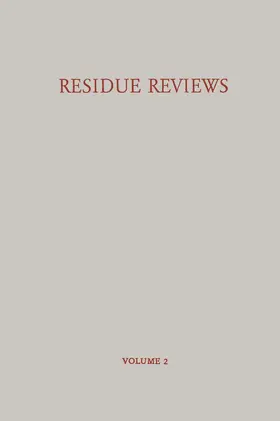 Gunther |  Residue Reviews / Rückstands-Berichte | Buch |  Sack Fachmedien