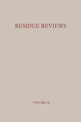 Gunther |  Residue Reviews / Ruckstands-Berichte | Buch |  Sack Fachmedien