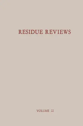 Gunther |  Residue Reviews / Rückstands-Berichte | Buch |  Sack Fachmedien