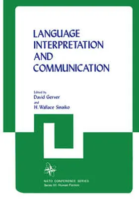 Gerver |  Language Interpretation and Communication | eBook | Sack Fachmedien