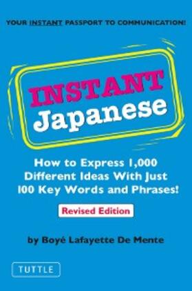 De Mente |  Instant Japanese | eBook | Sack Fachmedien