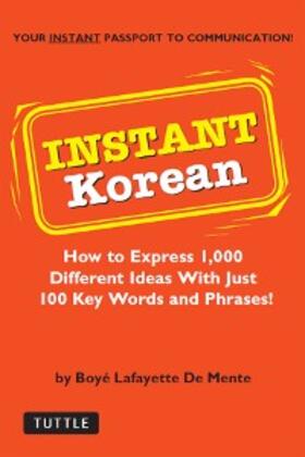 De Mente |  Instant Korean | eBook | Sack Fachmedien