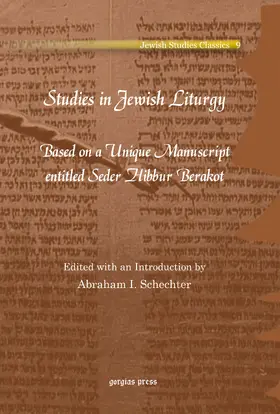 Schechter |  Studies in Jewish Liturgy | eBook | Sack Fachmedien