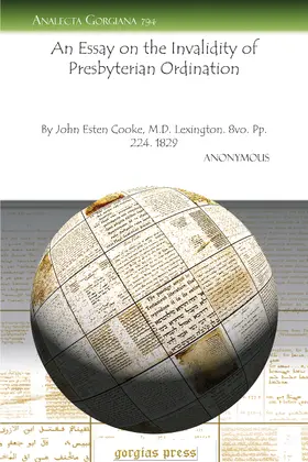 Anonymous |  An Essay on the Invalidity of Presbyterian Ordination | eBook | Sack Fachmedien