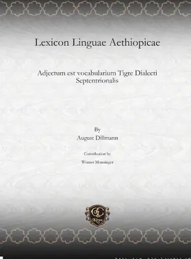 Dillmann |  Lexicon Linguae Aethiopicae | eBook | Sack Fachmedien