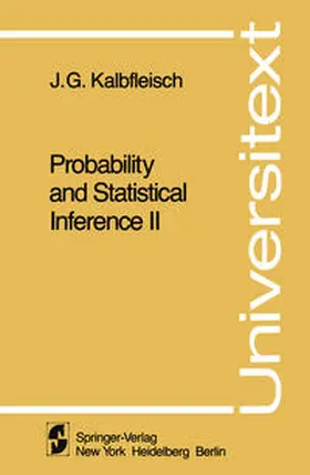 Kalbfleisch |  Probability and Statistical Inference | eBook | Sack Fachmedien