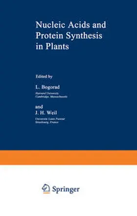Bogorad | Nucleic Acids and Protein Synthesis in Plants | E-Book | sack.de