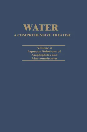 Franks |  Water A Comprehensive Treatise | Buch |  Sack Fachmedien