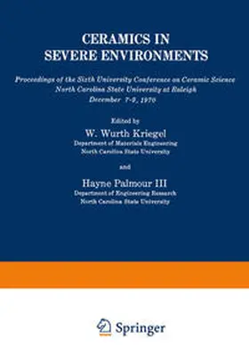 Kriegel / Iii |  Ceramics in Severe Environments | eBook | Sack Fachmedien