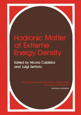 Cabibbo |  Hadronic Matter at Extreme Energy Density | Buch |  Sack Fachmedien