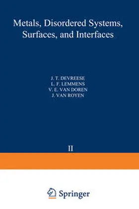 Devreese |  Recent Developments in Condensed Matter Physics | eBook | Sack Fachmedien