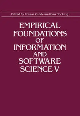 Zunde / Hocking | Empirical Foundations of Information and Software Science V | E-Book | sack.de