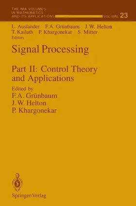 Auslander / Grünbaum / Mitter |  Signal Processing | Buch |  Sack Fachmedien