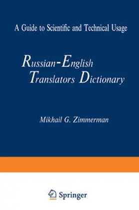 Zimmerman | Russian-English Translators Dictionary | E-Book | www2.sack.de