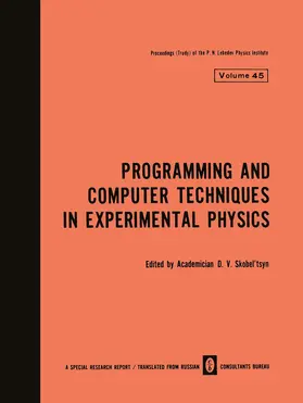 Skobel tsyn |  Programming and Computer Techniques in Experimental Physics | Buch |  Sack Fachmedien