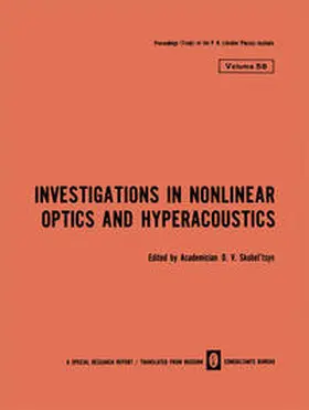 Skobel tsyn |  Investigations in Nonlinear Optics and Hyperacoustics | eBook | Sack Fachmedien