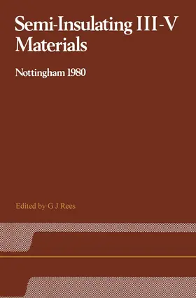 REES |  Semi-Insulating III-V Materials | Buch |  Sack Fachmedien