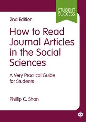 Shon |  How to Read Journal Articles in the Social Sciences | eBook | Sack Fachmedien