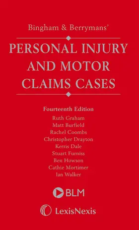 Team of Lawyers at Berrymans Lace Mawer | Bingham & Berrymans' Personal Injury and Motor Claims Cases Supplement | Buch | 978-1-4743-0308-8 | sack.de