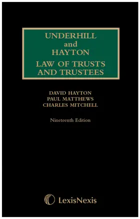Hayton / Matthews / Mitchell |  Underhill and Hayton Law of Trusts and Trustees 1st Supplement to 19th Edition | Buch |  Sack Fachmedien