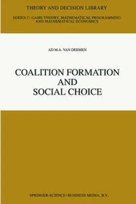 Van Deemen | Coalition Formation and Social Choice | E-Book | sack.de