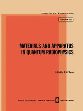 Basov |  Materials and Apparatus in Quantum Radiophysics | eBook | Sack Fachmedien