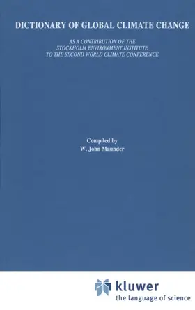  Dictionary of Global Climate Change | Buch |  Sack Fachmedien