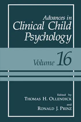 Ollendick / Prinz |  Advances in Clinical Child Psychology | eBook | Sack Fachmedien