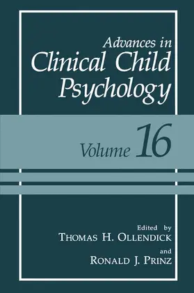 Prinz / Ollendick |  Advances in Clinical Child Psychology | Buch |  Sack Fachmedien