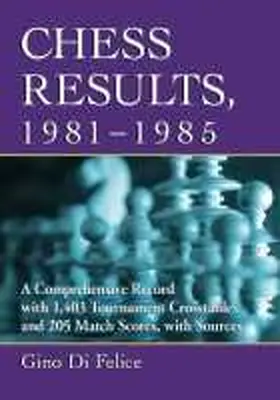 Di Felice |  Chess Results, 1981-1985 | Buch |  Sack Fachmedien