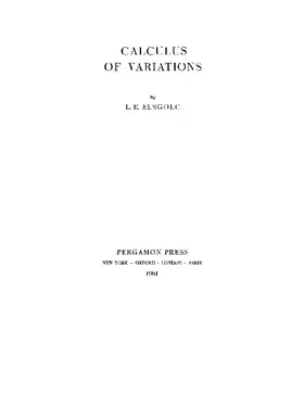 Elsgolc / Sneddon / Stark |  Calculus of Variations | eBook | Sack Fachmedien