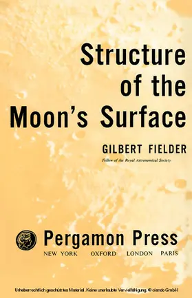 Fielder |  Structure of the Moon's Surface | eBook | Sack Fachmedien