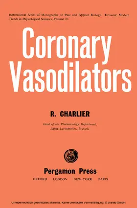 Charlier / Alexander / Bacq |  Coronary Vasodilators | eBook | Sack Fachmedien