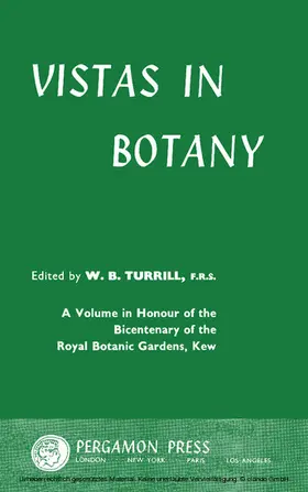 Turrill / Rollins / Taylor |  Vistas in Botany | eBook | Sack Fachmedien