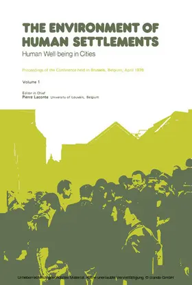 Laconte / Epstein / Gibson |  The Environment of Human Settlements Human Well-Being in Cities | eBook | Sack Fachmedien