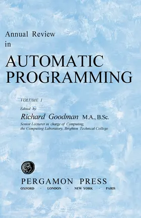 Goodman |  Annual Review in Automatic Programming | eBook | Sack Fachmedien