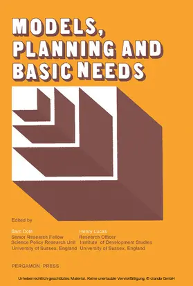 Cole / Lucas |  Models, Planning and Basic Needs | eBook | Sack Fachmedien