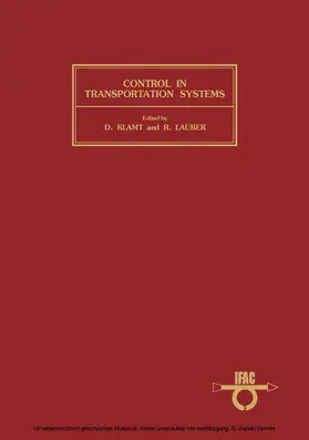 Klamt / Lauber |  Control in Transportation Systems | eBook | Sack Fachmedien