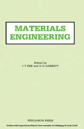 Bee / Garrett / Taplin |  Materials Engineering | eBook | Sack Fachmedien