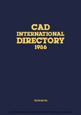 Smith MSc / Smith |  CAD International Directory 1986 | eBook | Sack Fachmedien