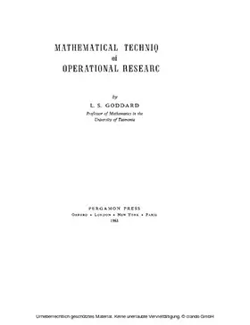 Goddard / Sneddon / Ulam |  Mathematical Techniques of Operational Research | eBook | Sack Fachmedien