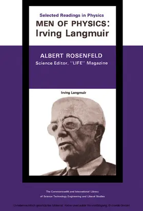 Rosenfeld / Ter Haar |  The Quintessence of Irving Langmuir | eBook | Sack Fachmedien