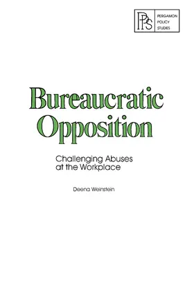 Weinstein |  Bureaucratic Opposition | eBook | Sack Fachmedien
