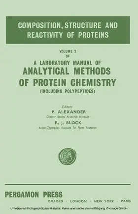 Alexander / Block |  The Composition, Structure and Reactivity of Proteins | eBook | Sack Fachmedien