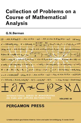 Berman / Sneddon / Stark |  A Collection of Problems on a Course of Mathematical Analysis | eBook | Sack Fachmedien