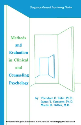 Kahn / Cameron / Giffen |  Methods and Evaluation in Clinical and Counseling Psychology | eBook | Sack Fachmedien