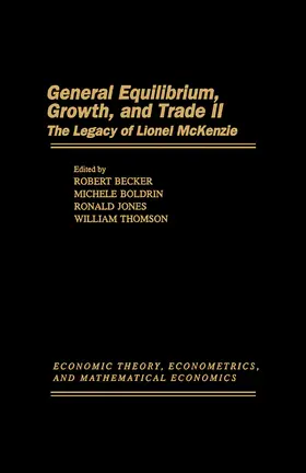 Becker / Boldrin / Jones |  General Equilibrium, Growth, and Trade II | eBook | Sack Fachmedien