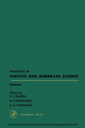 Danielli / Rosenberg / Cadenhead |  Progress in Surface and Membrane Science | eBook | Sack Fachmedien