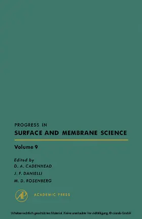 Cadenhead / Danielli / Rosenberg |  Progress in Surface and Membrane Science | eBook | Sack Fachmedien