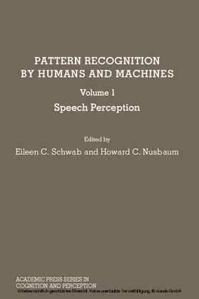 Schwab / Nusbaum |  Pattern Recognition by Humans and Machines | eBook | Sack Fachmedien